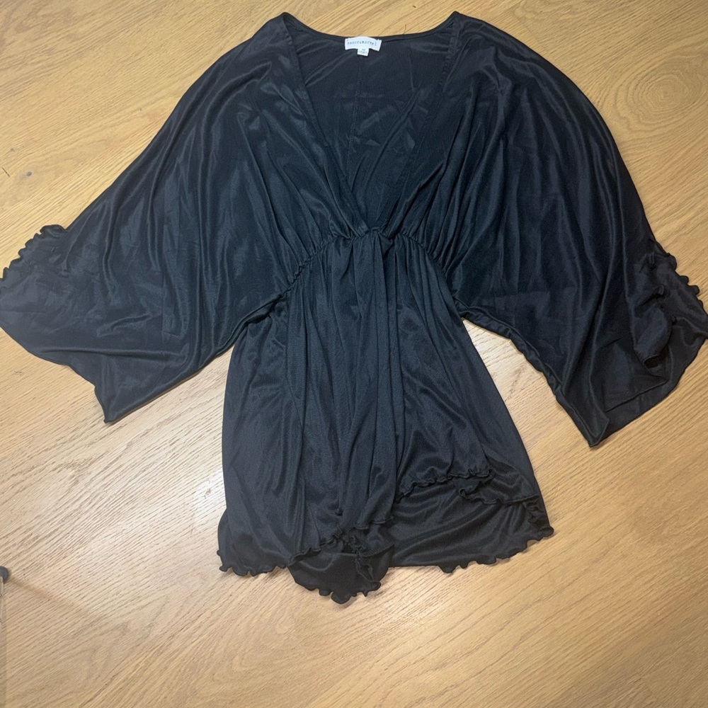 Black Deep V Neck Romper